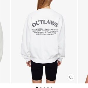 Anine Bing Ramona Sweatshirt Outlaws - Small, White